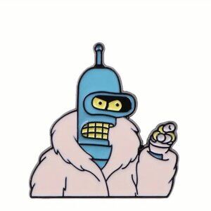 2 for 15 -Futurama, Bender Bending Rodríguez Collectible Enamel Pin, Cartoon Pin